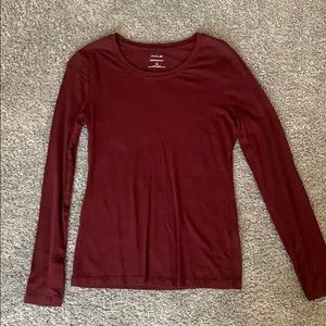 Banana Republic burgundy long sleeve t shirt